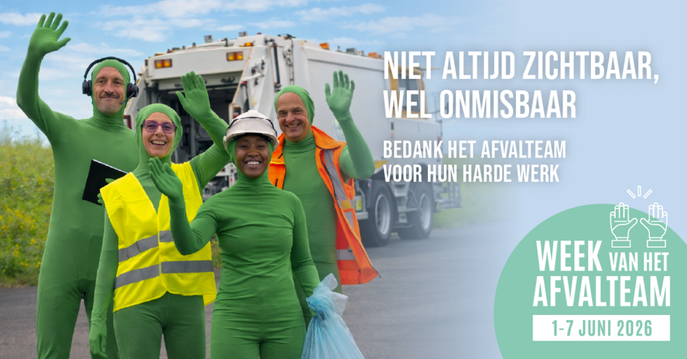Campagnebeeld Week van het afvalteam 2026: niet altijd zichtbaar, wel onmisbaar